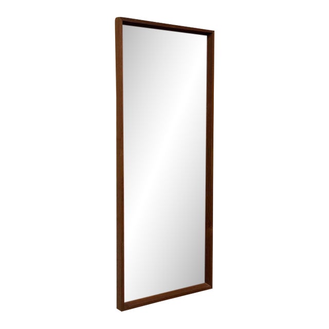 Mid Century Modern Danish 1960's Teak Wall Mirror For Sale