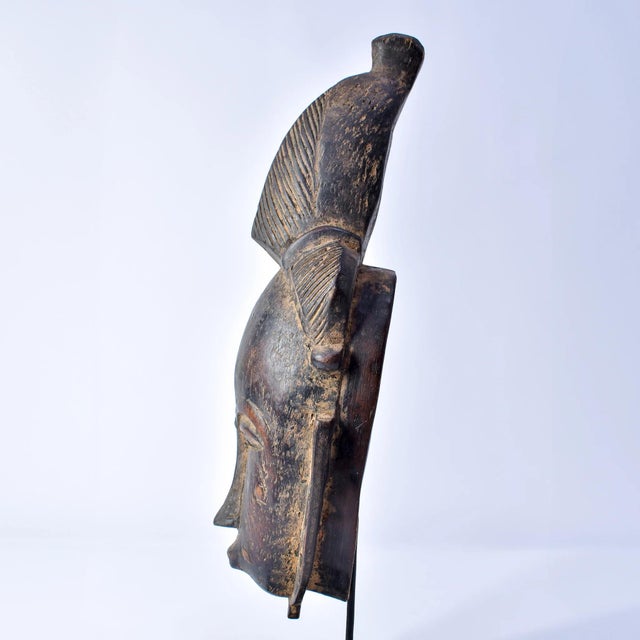 Brown Early 20th Century Yaure Baule Portrait Mask Côte d'Ivoire For Sale - Image 8 of 13