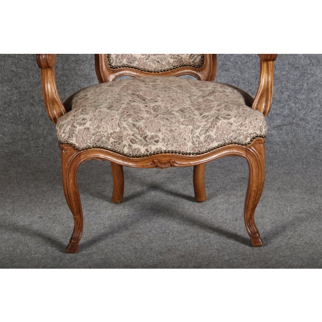 Wood Antique Style Rococo Seating Group in Oak, 1900, Set of 5 For Sale - Image 7 of 18