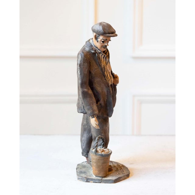 Ceramic 1968 Caltagirone Polychrome Terracotta Sculpture by Gaetano Romano For Sale - Image 7 of 11