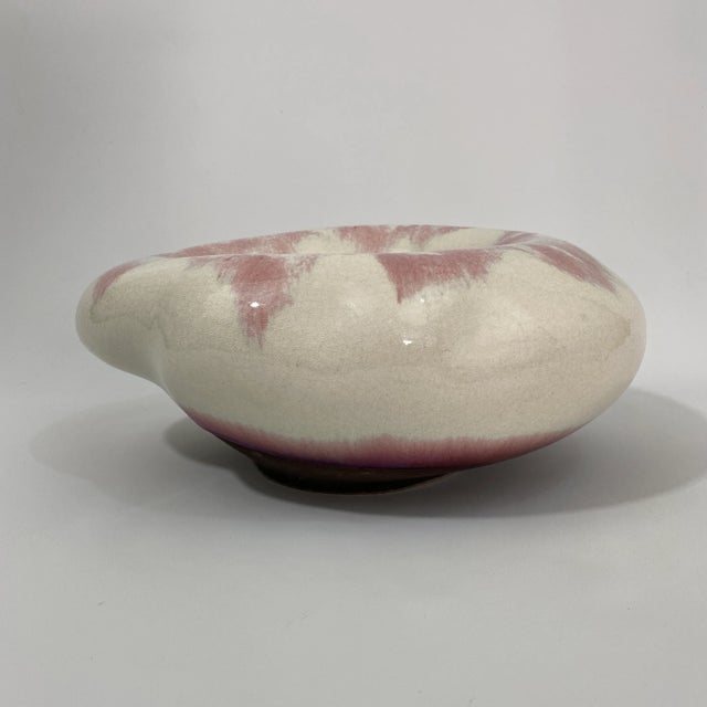 Tony Evans Tony Evans Biomorphic Raku Ceramic Catchall Bowl For Sale - Image 4 of 13