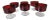 J G Durand Ruby Desert Glasses by Arcoroc France For Sale