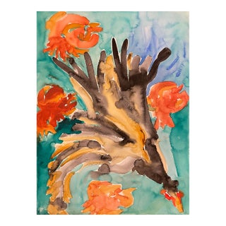 1960s Abstracted Floral Painting by Frank Wallace For Sale