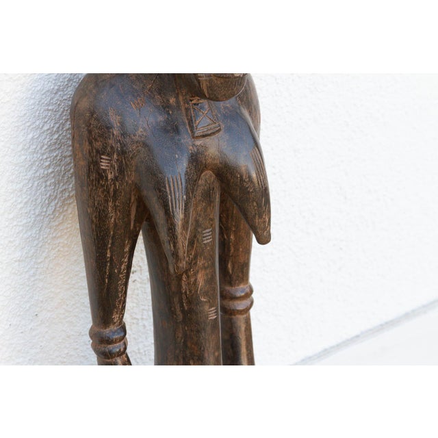 African Antique Semi-Abstract Mumuye Guardian Figure For Sale - Image 3 of 8