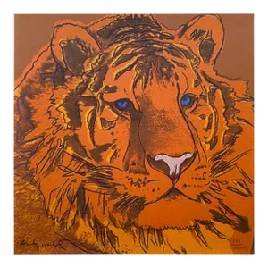 Andy Warhol Vintage 1986 Lmtd Edtn Endangered Species Large Fine Art Lithograph Print " Siberian Tiger " 1983