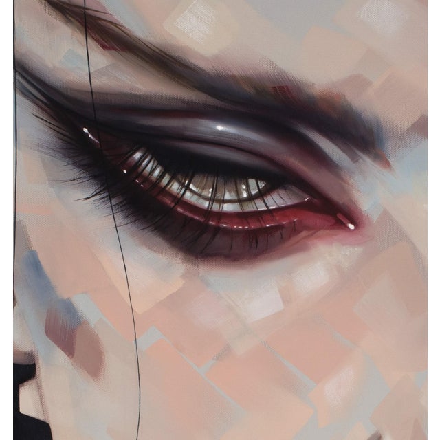 VAMPIRE - The Slow Drip of Time by Michelle Kohler | Oil on canvas Portrait of a woman with dark features. For Sale - Image 4 of 5