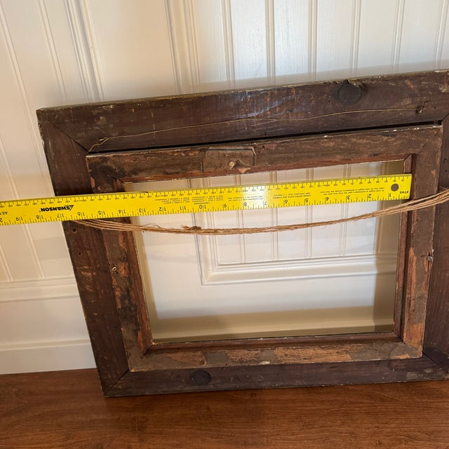 Early 20th Century Antique Gold Wood Picture Frame – Heavy Gilt Cove Moulding For Sale - Image 5 of 8