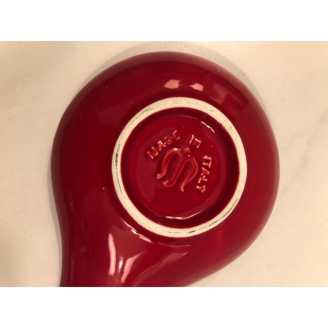 Ceramic 1990s Red Italian Spoon Rest For Sale - Image 7 of 7