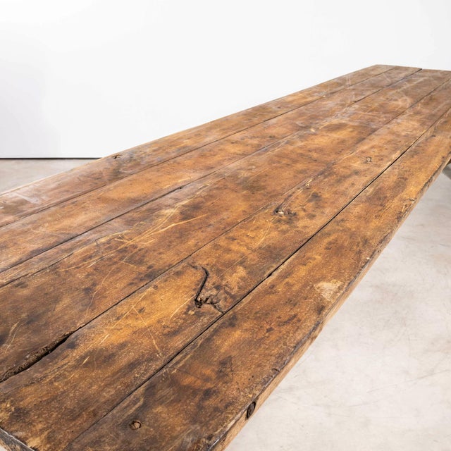 Large French Farmhouse Table, 1940s For Sale - Image 10 of 16
