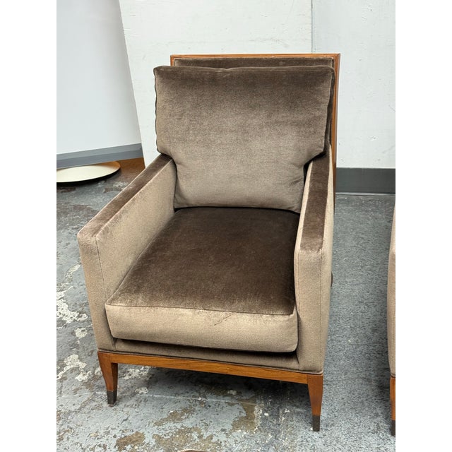 William Switzer Lucien Rollin Collection Chaise Apollon Armchairs + Ottoman, Set For Sale In San Francisco - Image 6 of 12