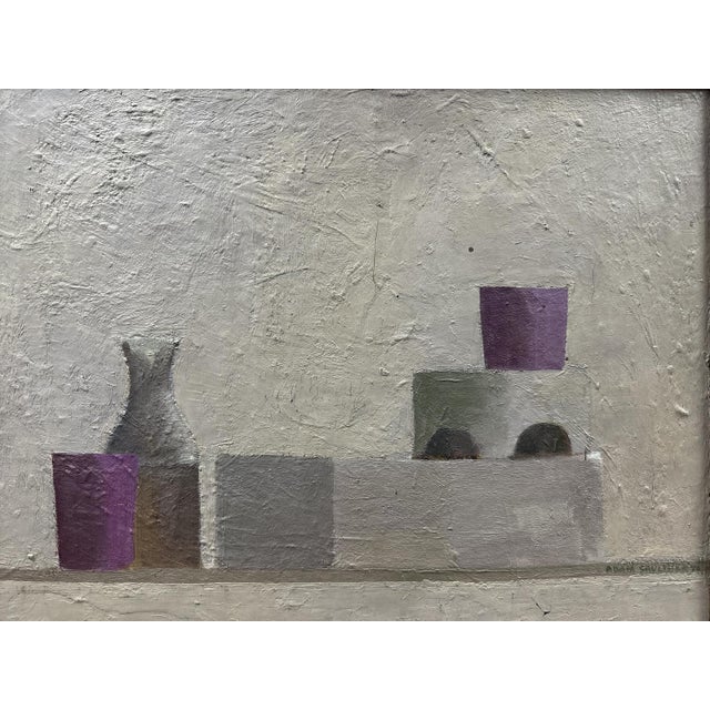 Adam Saulnier, Composition, 1967, Oil on Canvas For Sale - Image 3 of 5