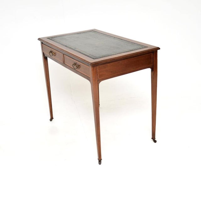 Antique Edwardian Inlaid Desk, 1900s For Sale - Image 3 of 11