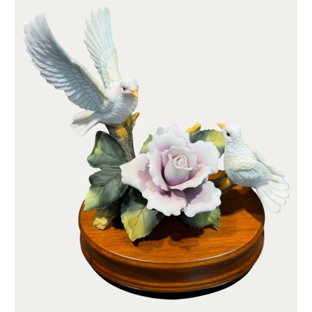 Vintage The San Francisco Music Box Company White Doves & Rose Musical Figurine – “Wind Beneath My Wings” Charming vintage...