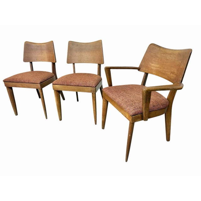 Mid-Century Modern Mid-Century Modern Heywood Wakefield Maple Dining Chairs - Set of 4 For Sale - Image 3 of 10