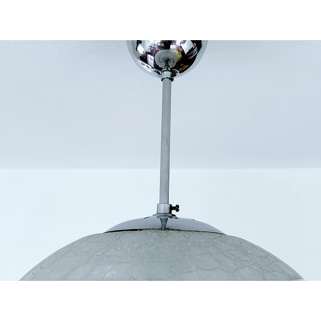 Large Brutalist Glass Pendant Light from Doria, 1970s For Sale - Image 11 of 18