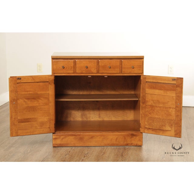 Ethan Allen Baumritter Pair Solid Maple Chairish