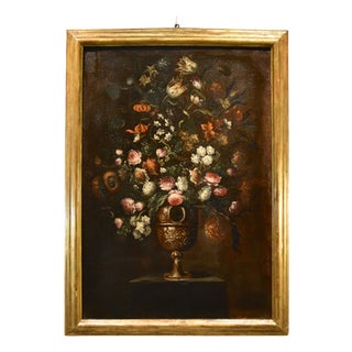 Andrea Scacciati, Flowers Still Life, 1600s, Oil on Canvas, Framed For Sale