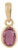 Minimalist Pink Sapphire Oval Bezel Set Pendant in 14k Yellow Gold For Sale