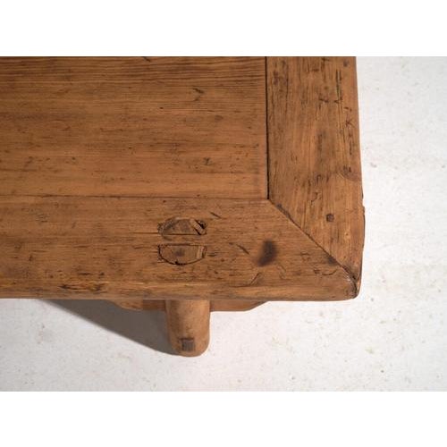 Brown Antique Chinese Elm Low Table For Sale - Image 8 of 10