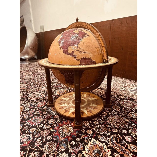 Italian Zoffoli Aries Floor Globe Bar For Sale - Image 3 of 18