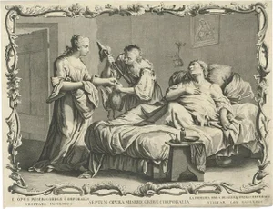 Original People Visiting the Sick, 1760, Print