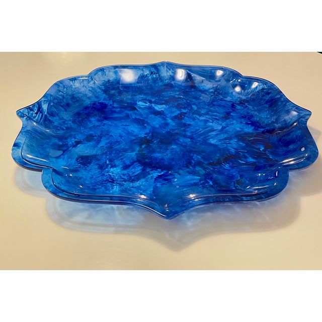 Elegant translucent tray in a very rare size in the style of Christian Dior