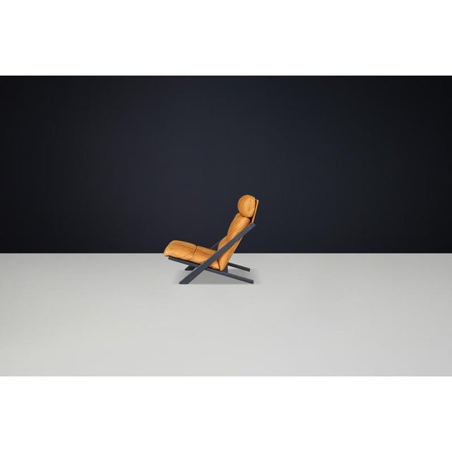 1970s Lounge Chair in Wood & Cognac Leather by Ueli Berger for de Sede, Switzerland, 1970s. For Sale - Image 5 of 10