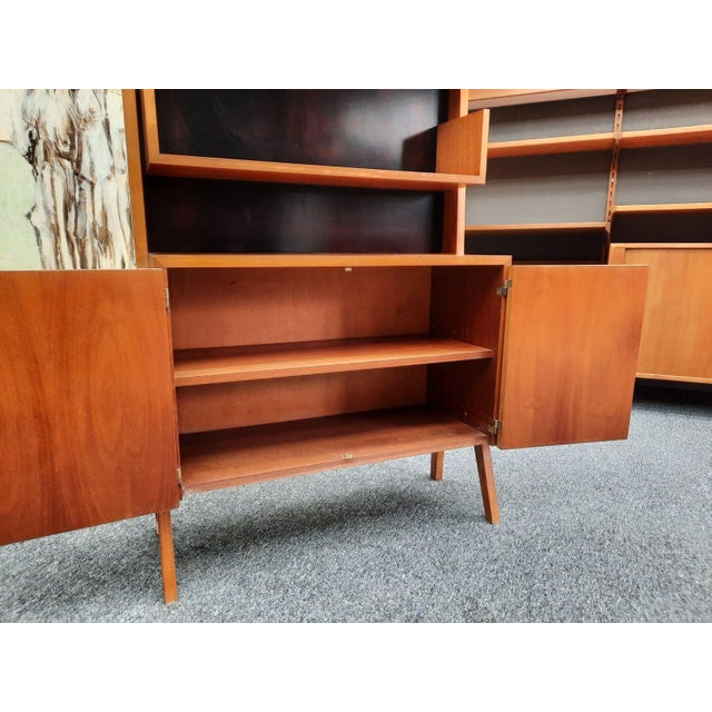 Wood Standing Shelf in Cherrywood by Heinz Vetter for Wilhelm Renz, 1950s For Sale - Image 7 of 13