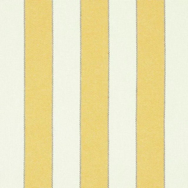 Schumacher Blumont Stripe Indoor & Outdoor Fabric in Yellow For Sale