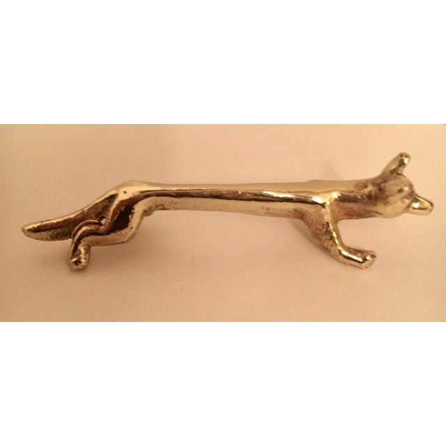 Mid 20th Century Set of Six Brass Fox Knife Rests For Sale - Image 5 of 7