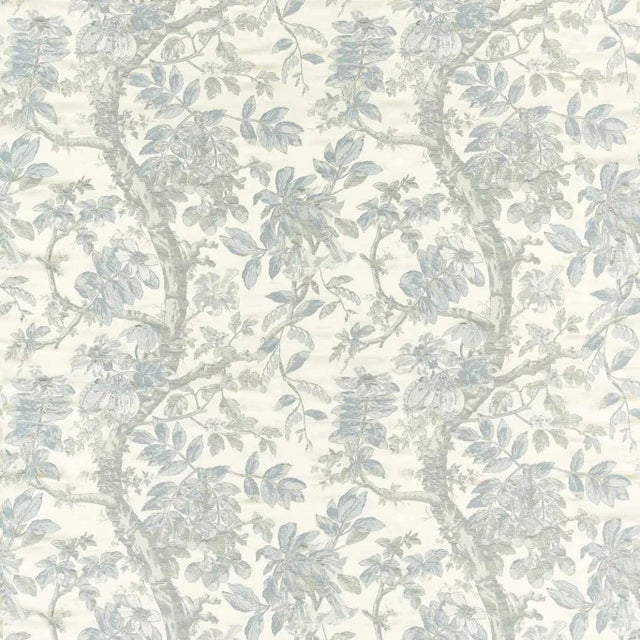 Zoffany Coromandel Weave Fabric in Bluestone For Sale