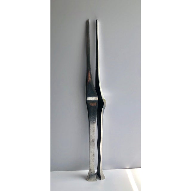 Contemporary Aharon Bezalel, Aharon Bezalel Israeli Modernist Sculpture 2 Parts Minimalist Aluminum or Steel, 1979 For Sale - Image 3 of 14