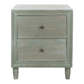 Mason Nightstand With Storage Drawers in French Grey For Sale