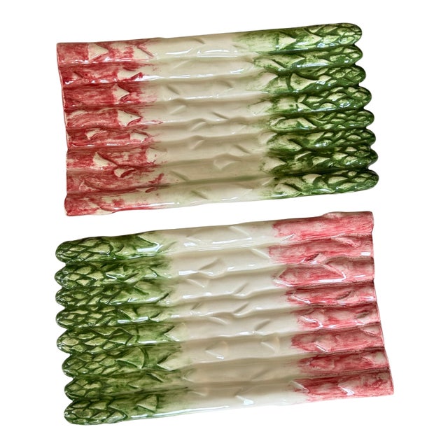 LastCHANCE!Studio Art Asparagus Platters - A Pair For Sale