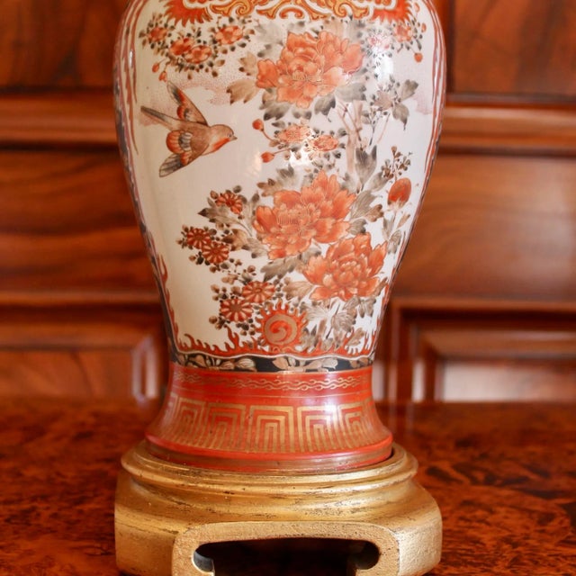 Pair of Antique Japanese Kutani Porcelain Vases Adapted Into Lamps For Sale - Image 12 of 18