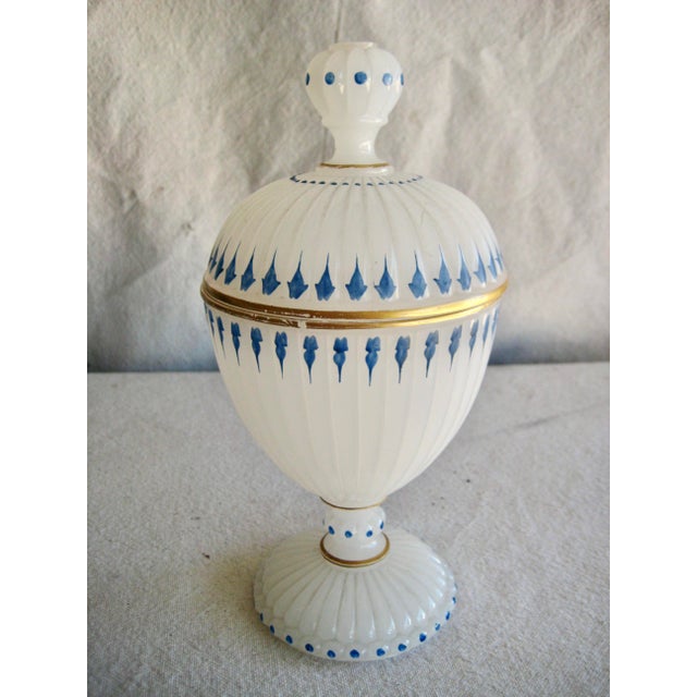 Glass Early 19th Century French Opaline Desvignes Candy Dish For Sale - Image 7 of 7