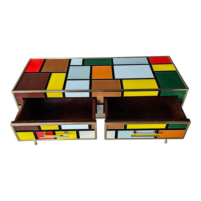 Low Glass Coffee Table, 1980s For Sale - Image 8 of 9