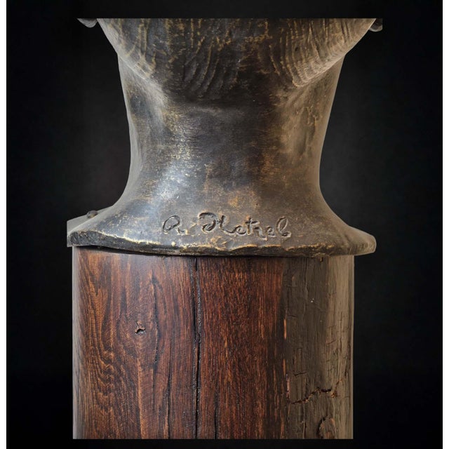 Black René Hetzel, Bust, 1960s, Bronze For Sale - Image 8 of 11