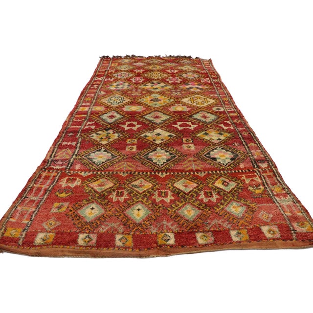 Tribal Late 20th Century Late 20th Century Vintage Moroccan Rug 05'04 X 10'08 For Sale - Image 3 of 10