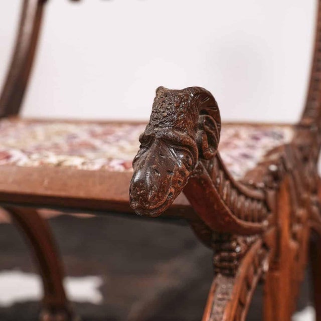 Antique Wooden Armchair, 1900s For Sale - Image 12 of 13