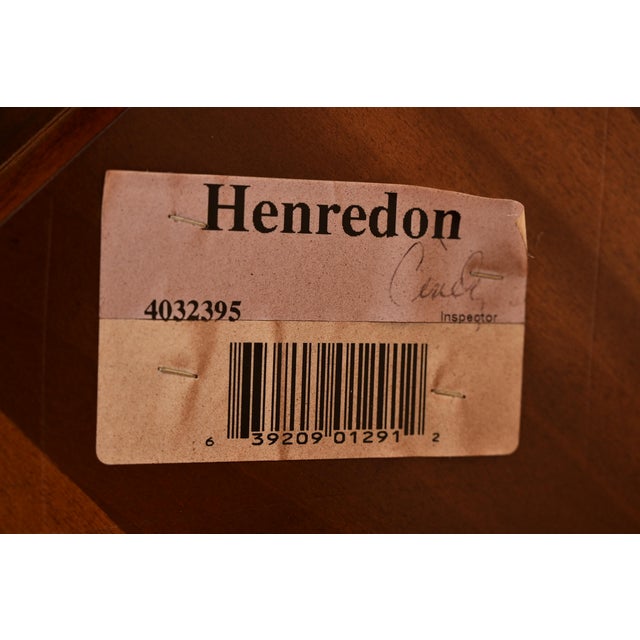 Henredon Georgian Banded Mahogany Double Pedestal Extension Dining Table, Newly Refinished For Sale - Image 13 of 14
