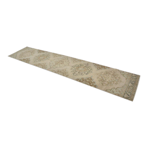 0ushak Vintage Handknotted Hallway Rug