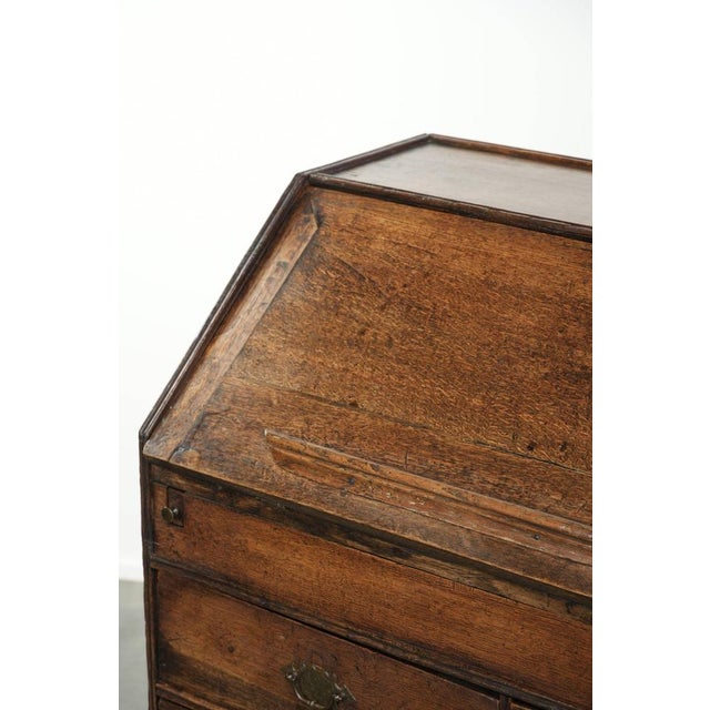 Antique English Oak Secretary Desk For Sale - Image 11 of 14