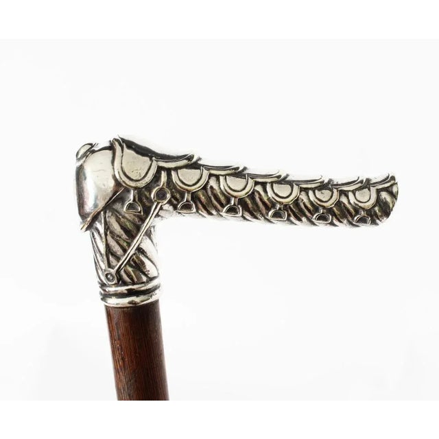 Antique French Silver Capped Walking Stick, 1800s For Sale - Image 6 of 10