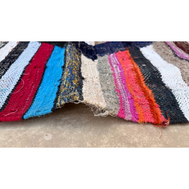 Black Moroccan Kilim Boucherouite Rug - 4'1" X 6'10" Ft For Sale - Image 8 of 11