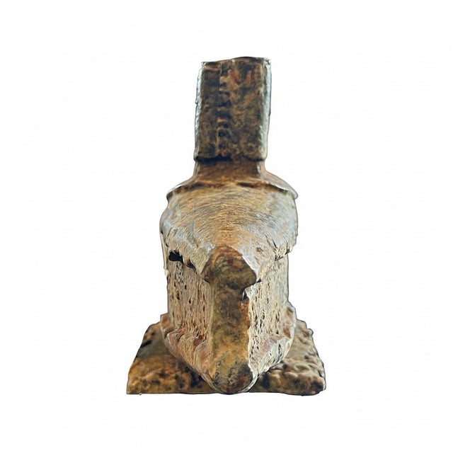 Brown Patina Aluminum Vase - Small For Sale - Image 8 of 11