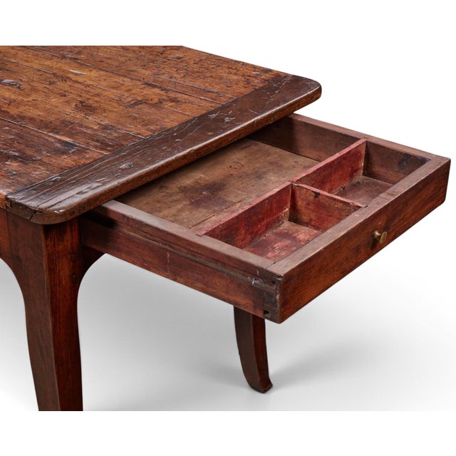 18th-Century French Louis XV Provincial Oak Library & Small Dining Table For Sale In Los Angeles - Image 6 of 11
