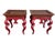 Hickory Chair Furniture Company Early 21st Century Hickory Chair Chinoiserie Style Red Lacquered Side Tables – A Pair For Sale - Image 4 of 17