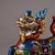 Metal Late 19th Century Pair of Cloisonné Enamel Qilin Statues, Mythical Beast Figures, 700g Each For Sale - Image 7 of 8