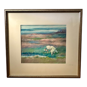 Abstract Oil Pastel Painting "Wild Horses", by Northwest Artist Lois Silver